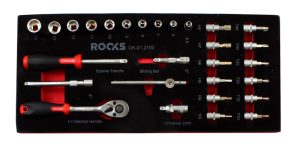 ROOKS Zestaw narzędziowy 1/4" 28 elementów OK-01.3100