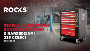 ROOKS szafka narzędziowa garage red z narzędziami 235 części OK-01.3004