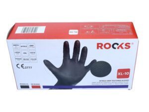 ROOKS Nitrilhandschuhe XL GRIP STRONG, schwarz, 50 Stück